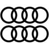 2 Stickers Logo Audi Noir