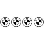 4 Stickers Logo Bmw