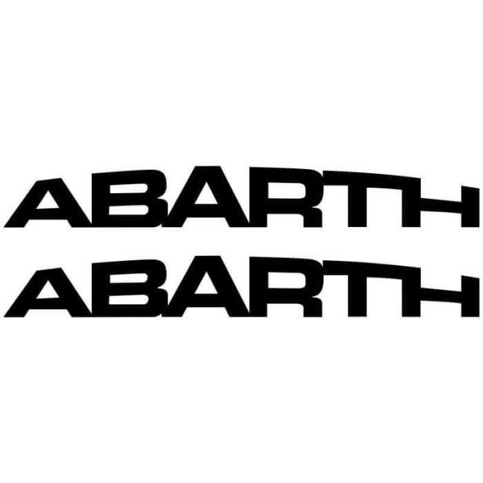 2 Stickers Fiat Abarth Noir