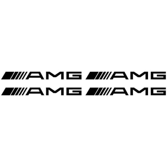 4 Stickers Logo AMG Noir