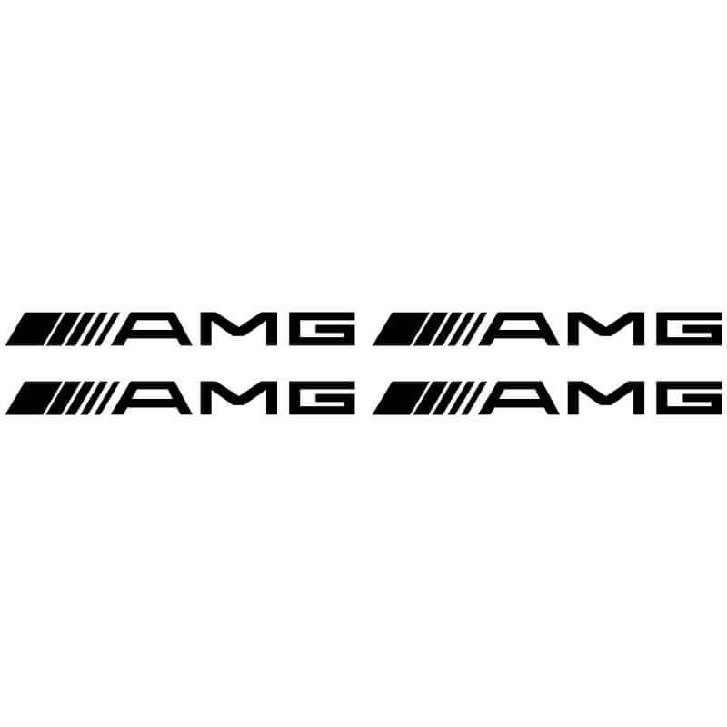 4 Stickers Logo AMG Noir