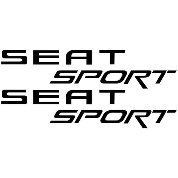 2 Stickers Seat Sport Noir