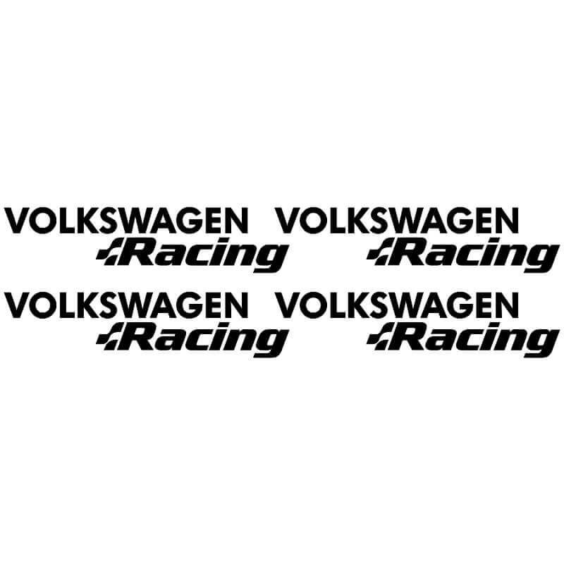 4 Stickers Volkswagen Racing Noir