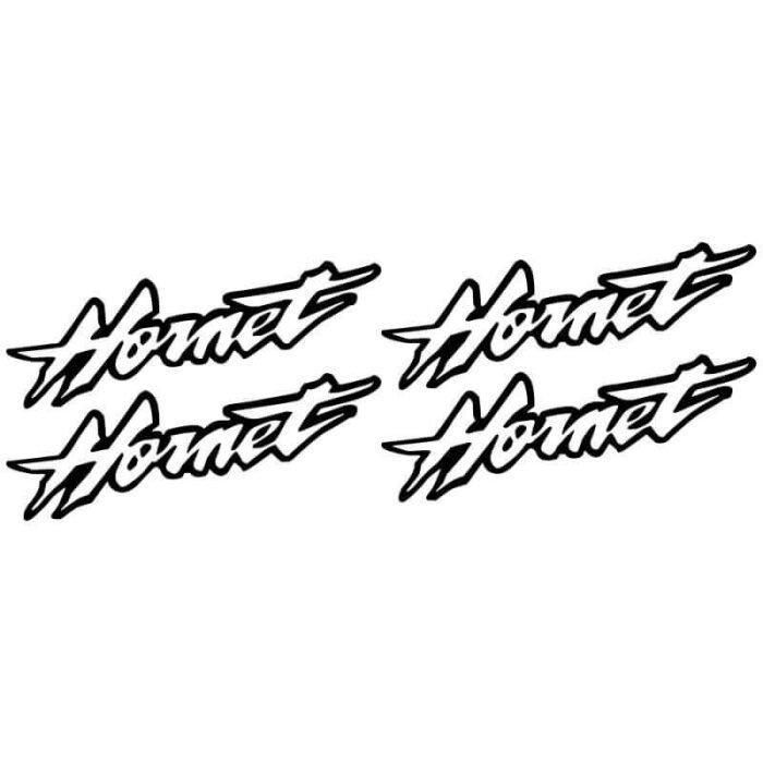 4 Stickers Honda Hornet Noir