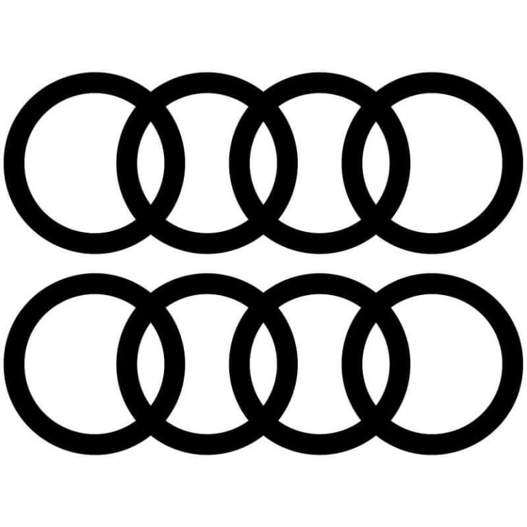 2 Stickers Logo Audi noir