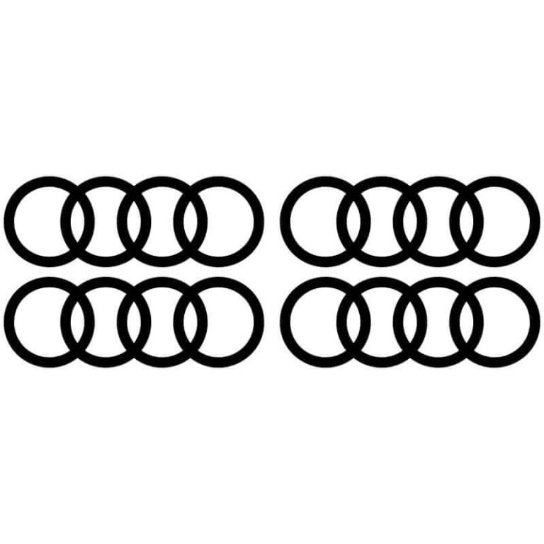 4 Stickers Logo Audi noir
