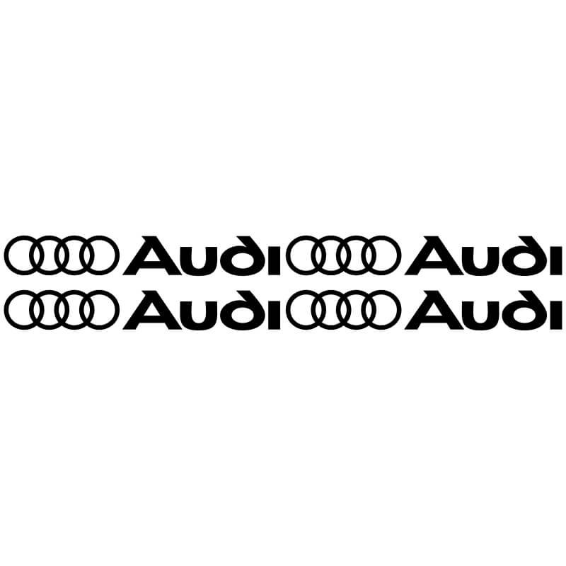 4 Stickers Audi Logo noir