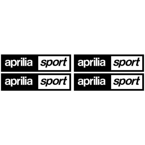 4 Stickers Aprilia Sport noir