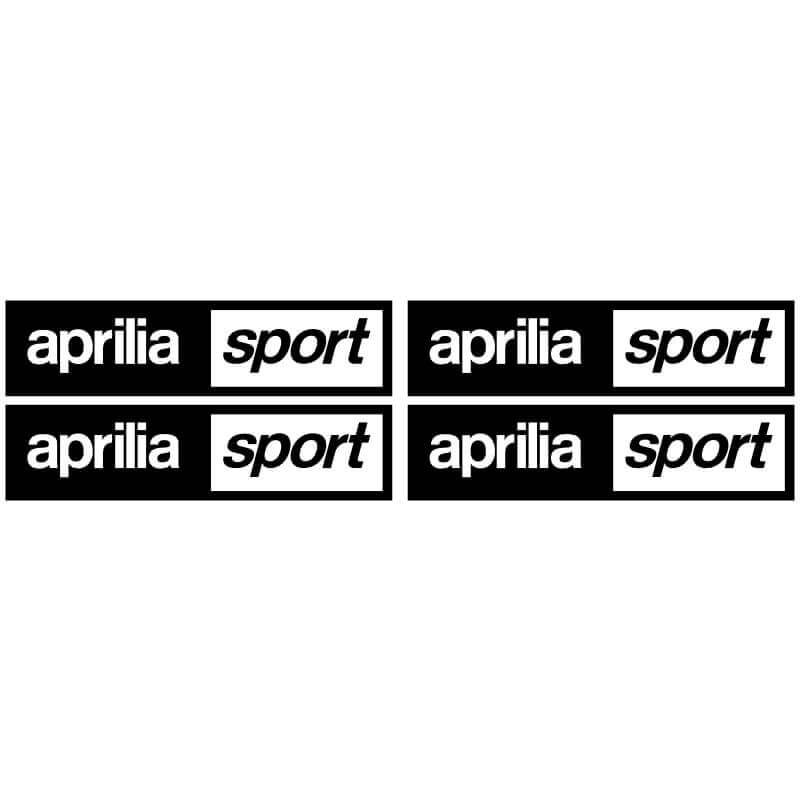 4 Stickers Aprilia Sport noir