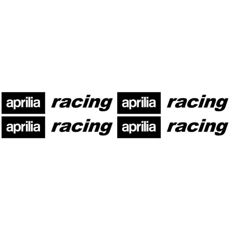 4 Stickers Aprilia Racing noir