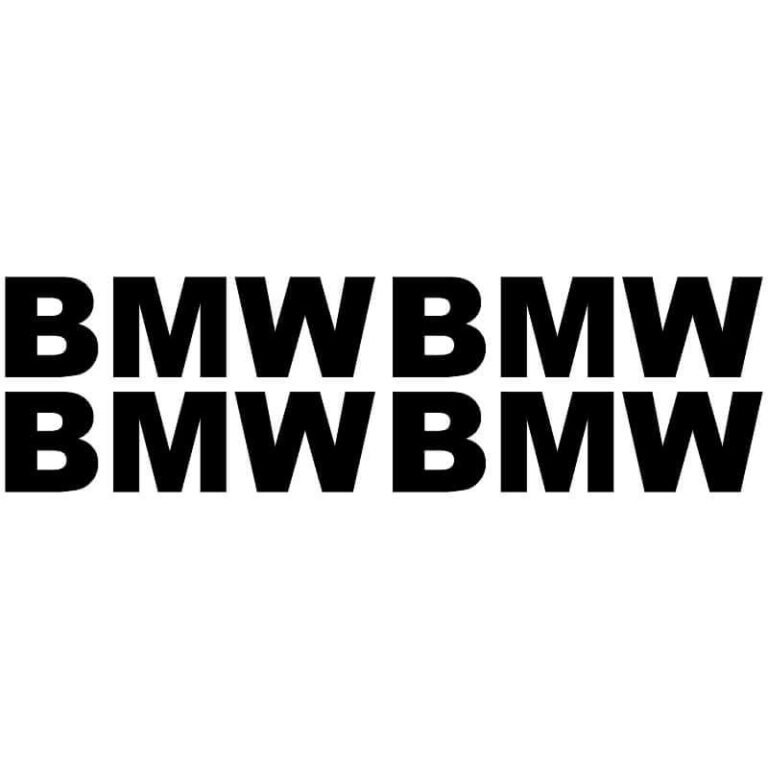 4 Stickers Bmw Noir