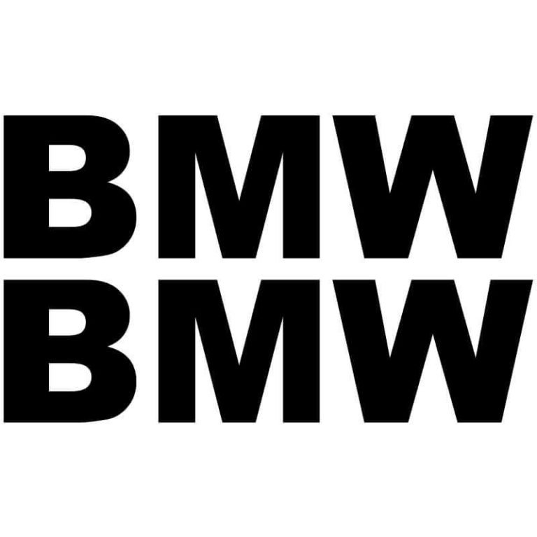 2 Stickers Bmw noir