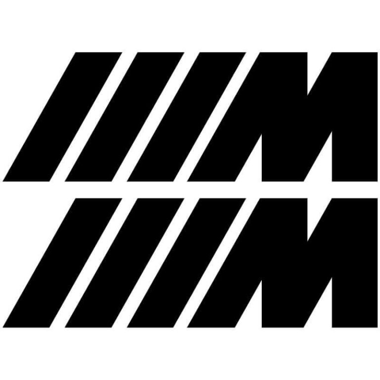 2 Stickers Logo M noir