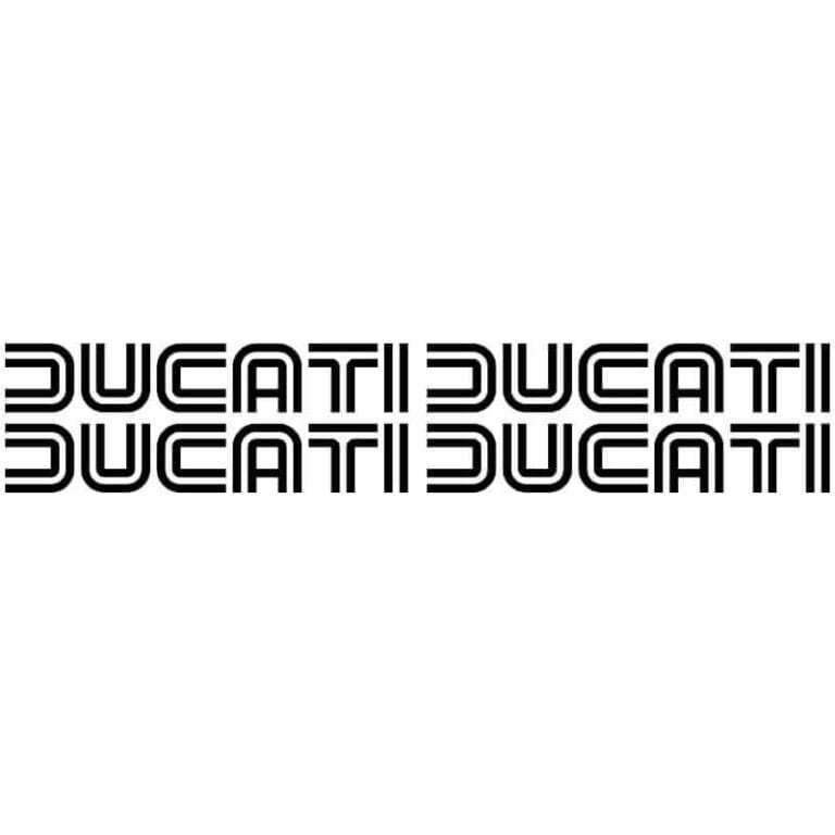 4 Stickers Ducati noir