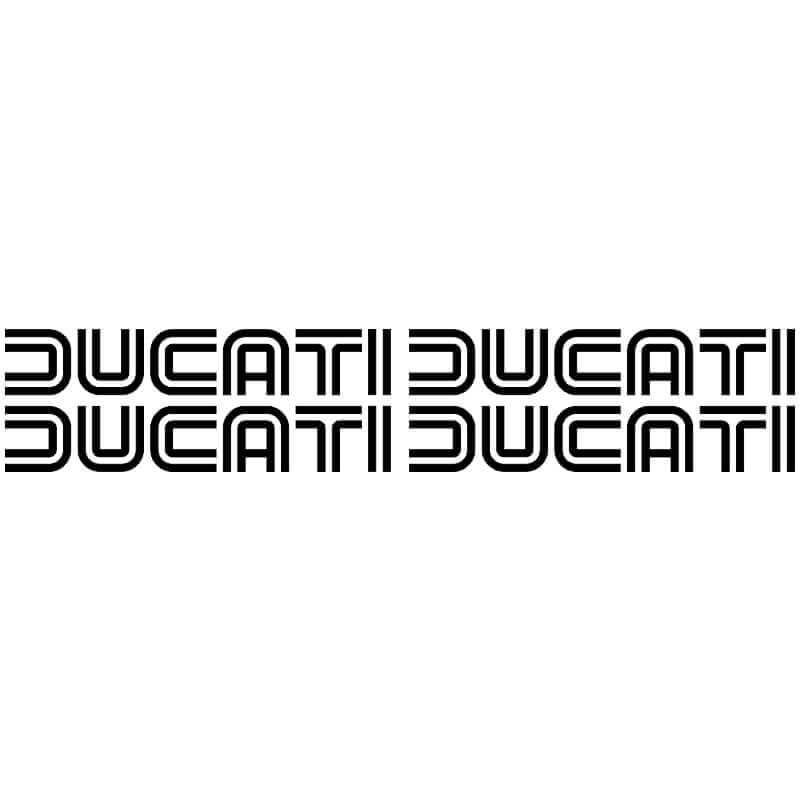 4 Stickers Ducati noir
