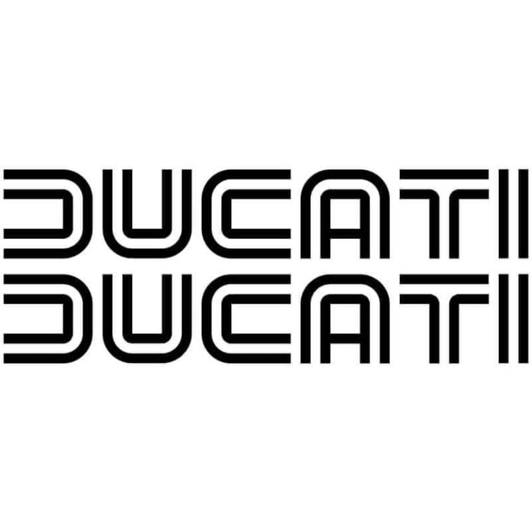 2 Stickers Ducati noir