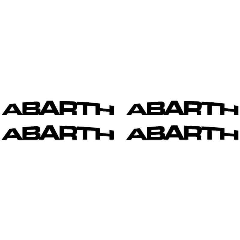 4 Stickers Fiat Abarth noir