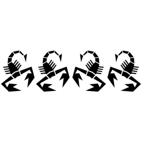 4 Stickers Scorpion Fiat noir