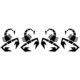 4 Stickers Scorpion Fiat noir