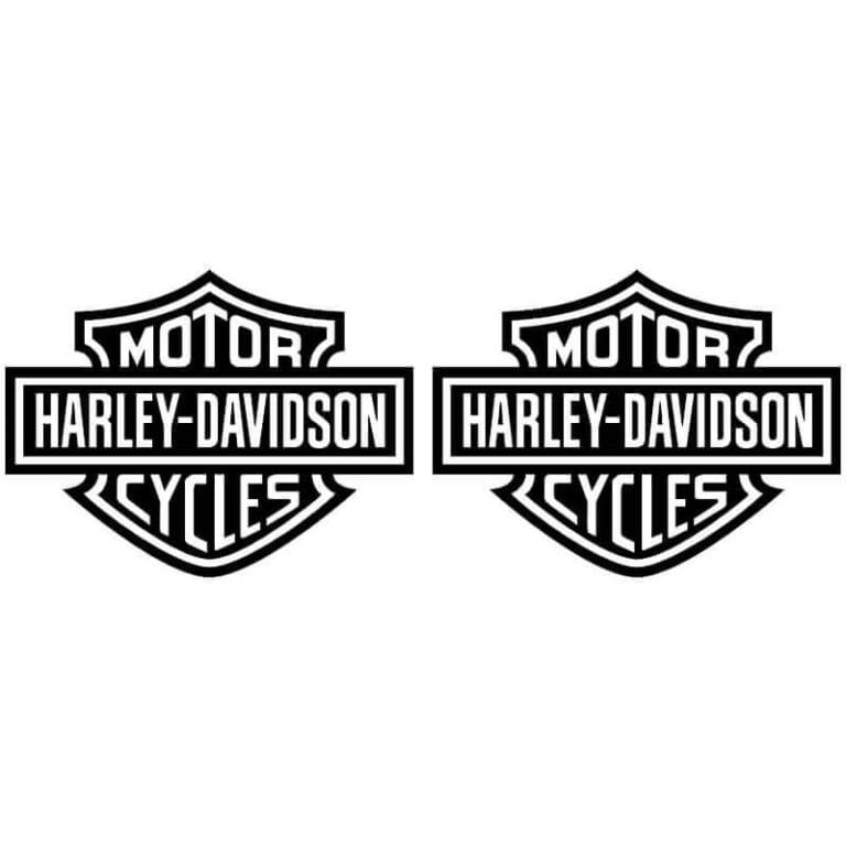 2 Stickers Logo Harley-Davidson noir