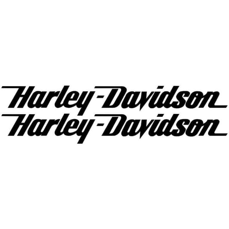 2 Stickers Harley-Davison noir
