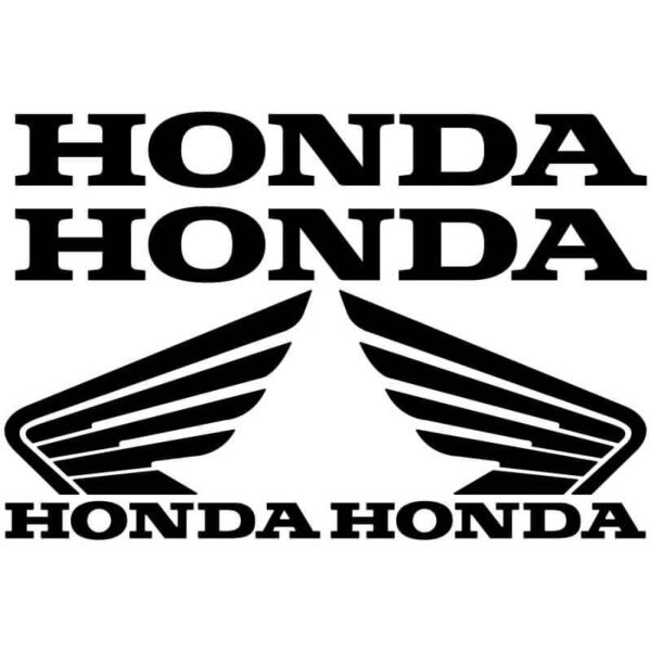 Kit de 4 Stickers Honda noir