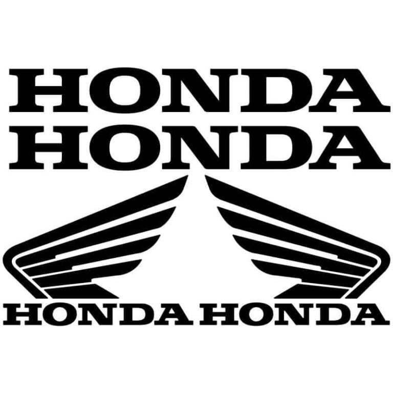 Kit de 4 Stickers Honda noir