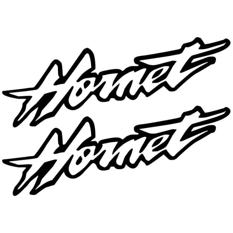 2 Stickers Hornet Honda noir