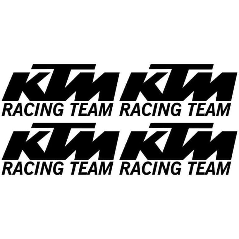4 Stickers KTM Team racing noir