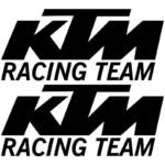 2 Stickers KTM Team Racing noir