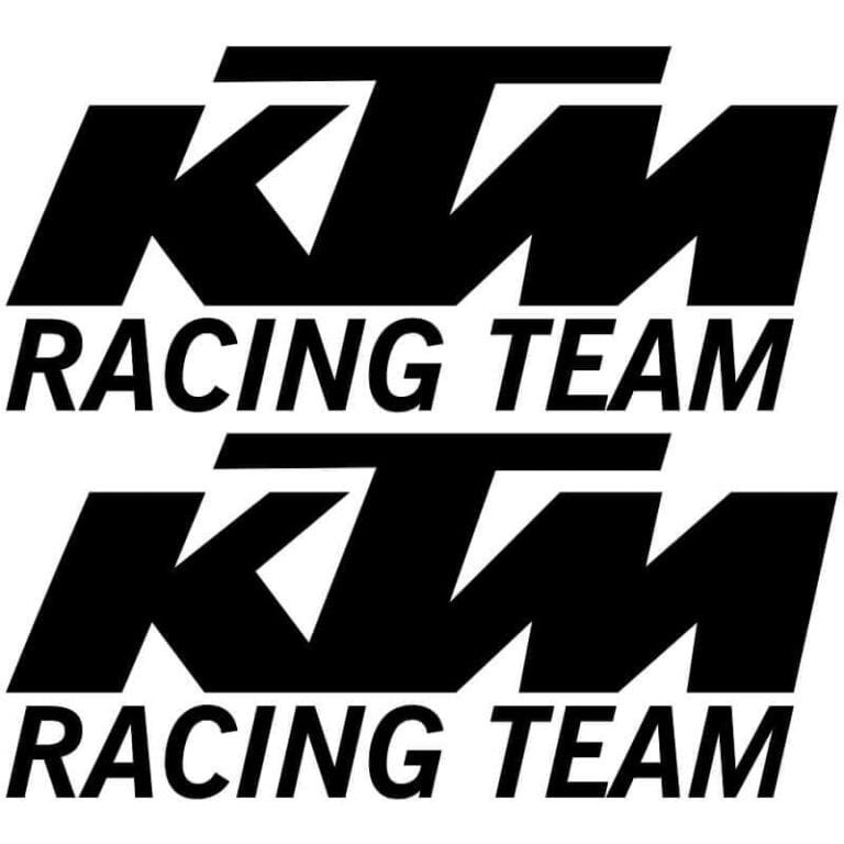 2 Stickers KTM Team Racing noir