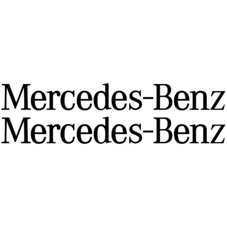 2 Stickers Mercedes-Benz noir