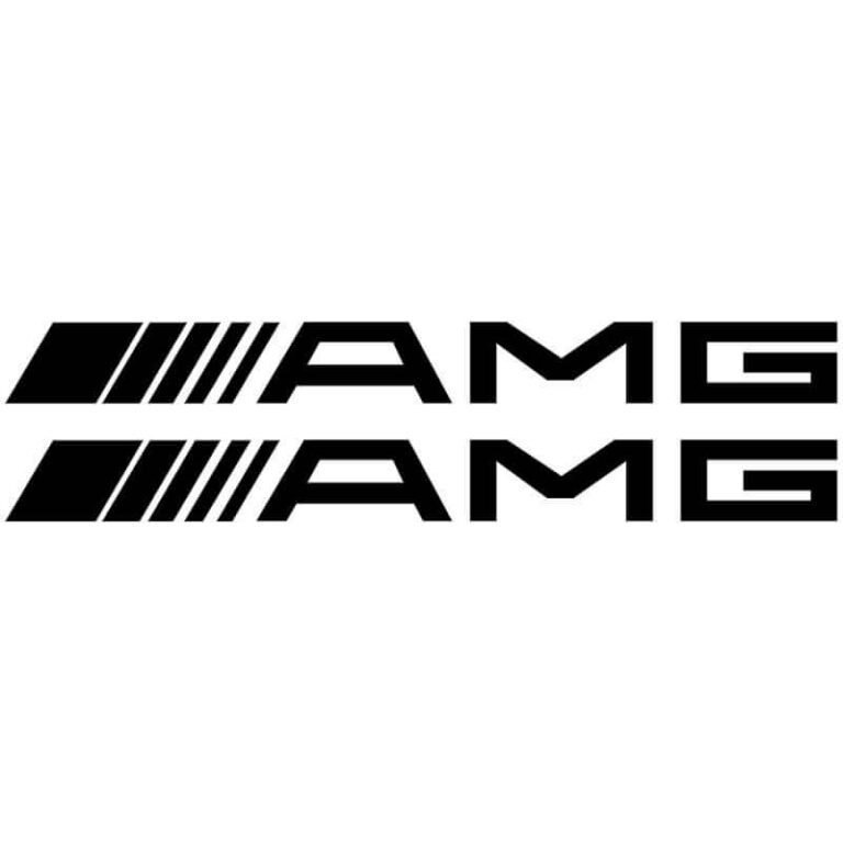 2 Stickers Amg Mercedes-Benz noir