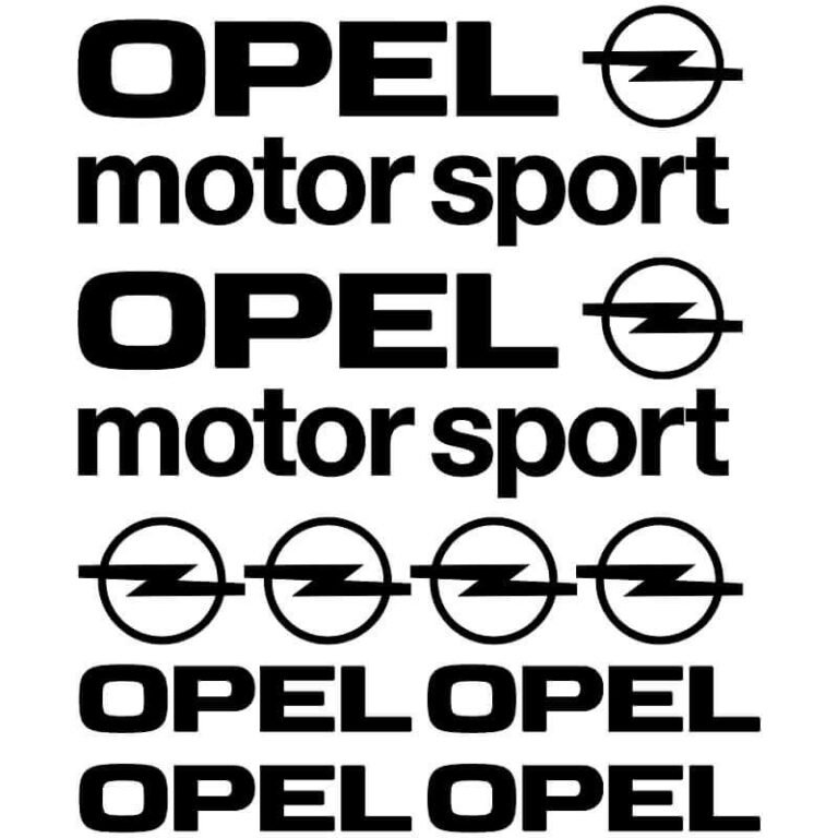 Kit de 10 Stickers Opel noir