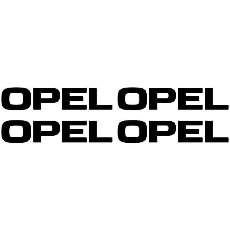 4 Stickers Opel noir