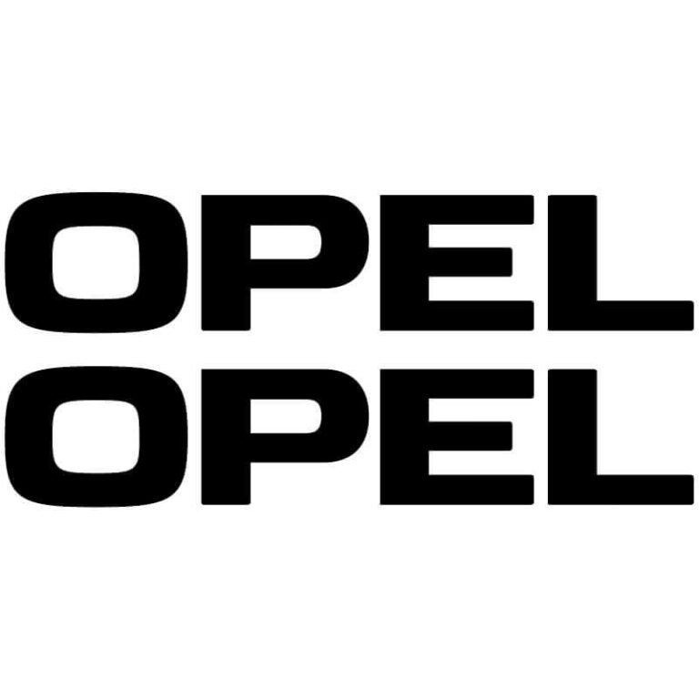 2 Stickers Opel noir