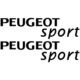 2 Stickers Peugeot Sport noir