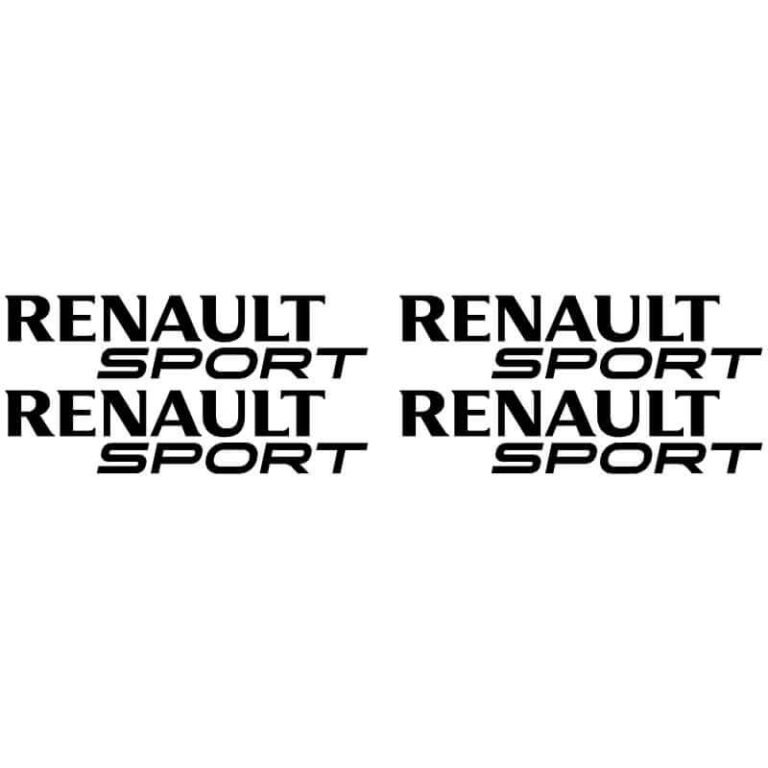 4 Stickers Renault Sport noir