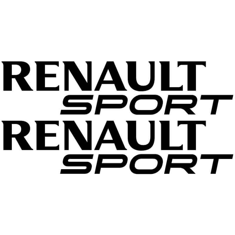2 Stickers Renault Sport noir