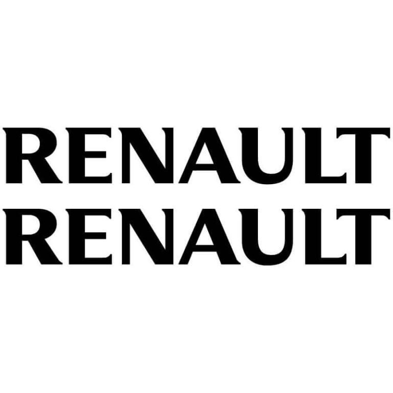 2 Stickers Renault noir