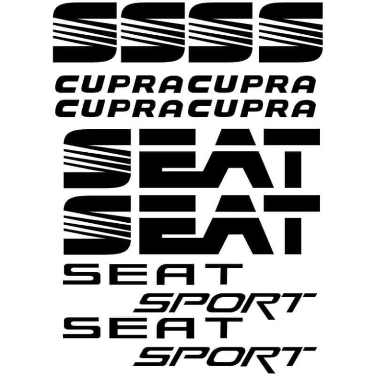 Kit de 12 Stickers Seat noir