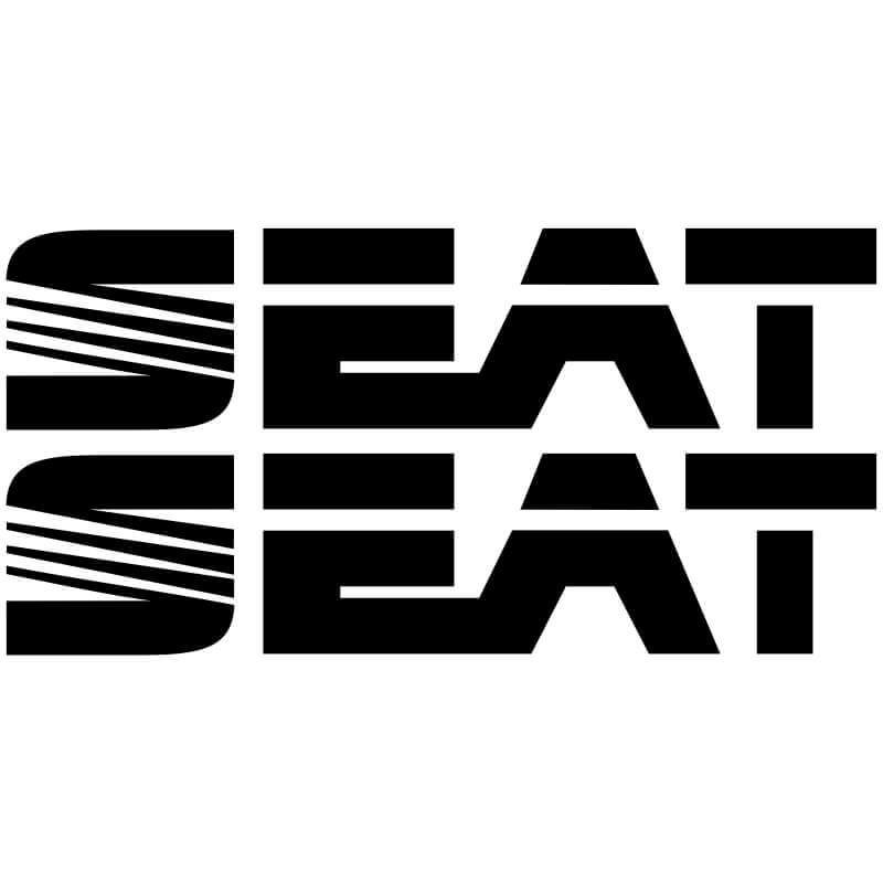 2 Stickers Seat noir
