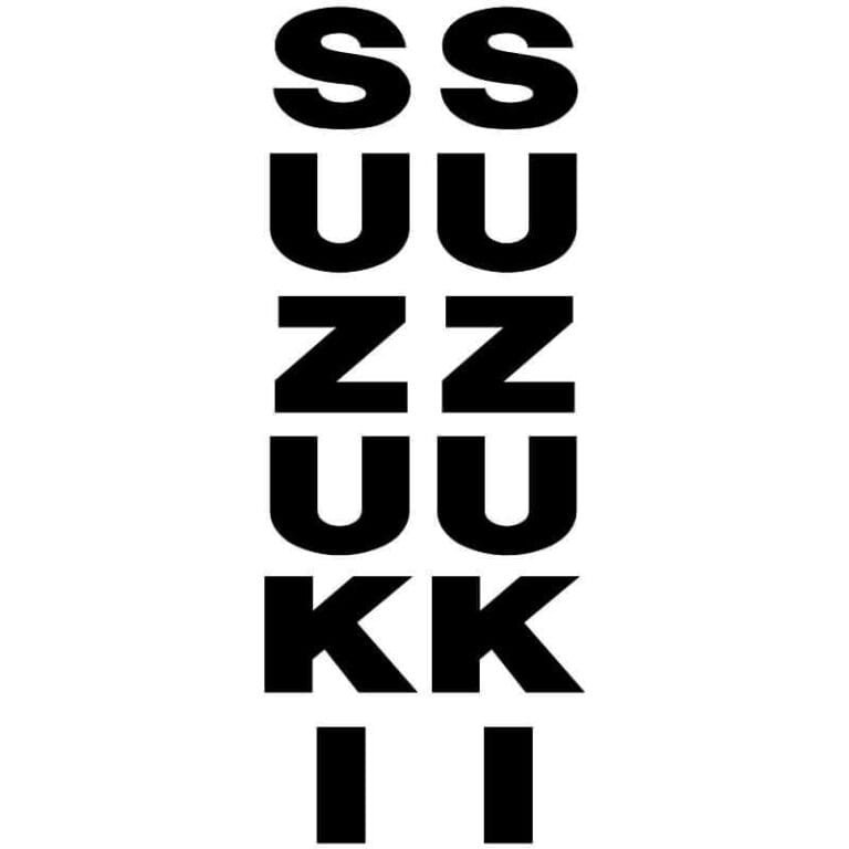 2 Stickers Suzuki Fourche noir