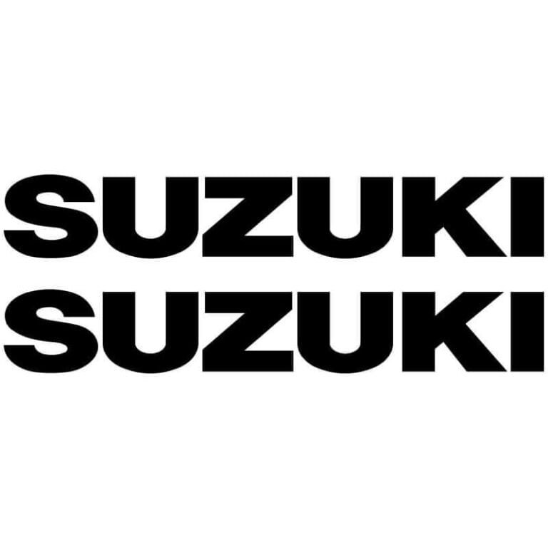 2 Stickers Suzuki noir