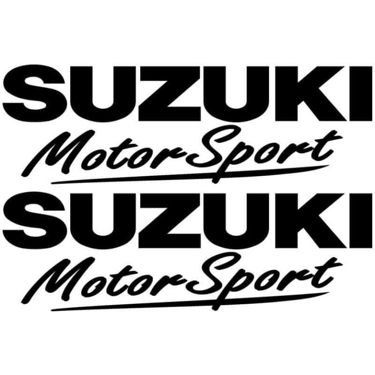 2 Stickers Suzuki Motor Sport noir
