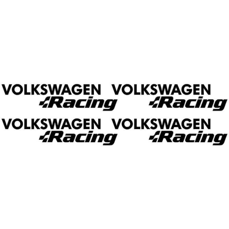 4 Stickers Volkswagen Racing noir