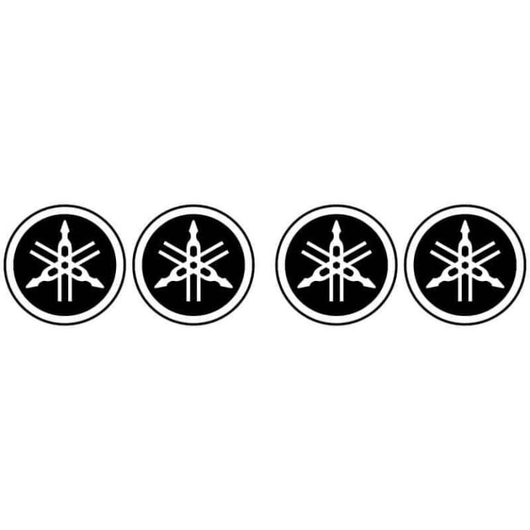 4 stickers logo Yamaha noir