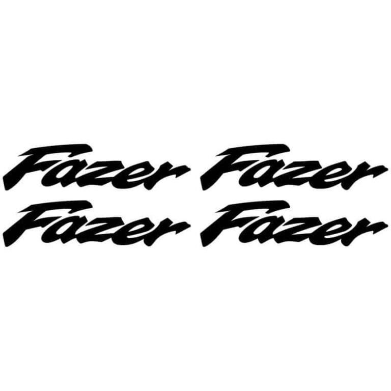 4 Stickers Yamaha Fazer noir