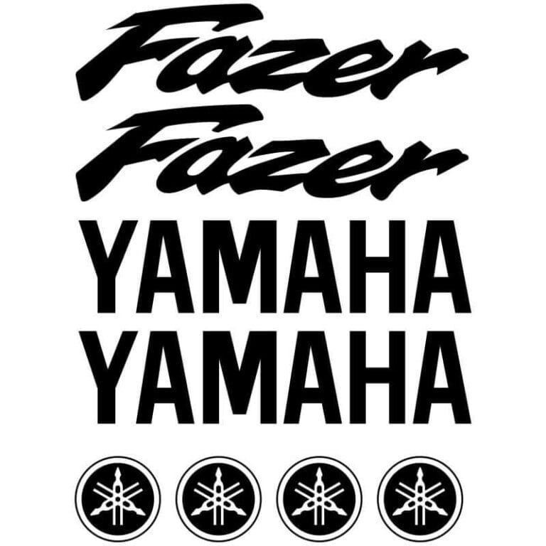 Kit de 8 Stickers Yamaha Fazer noir