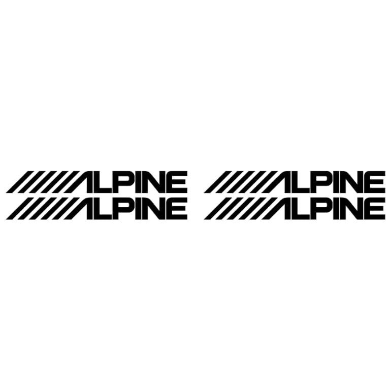 4 Stickers Alpine noir